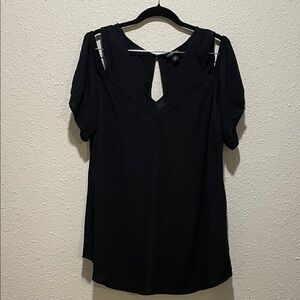 Torrid Black Cold Shoulder Blouse